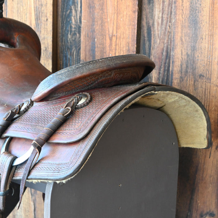 16" USED JEFF SMITH COW HORSE SADDLE