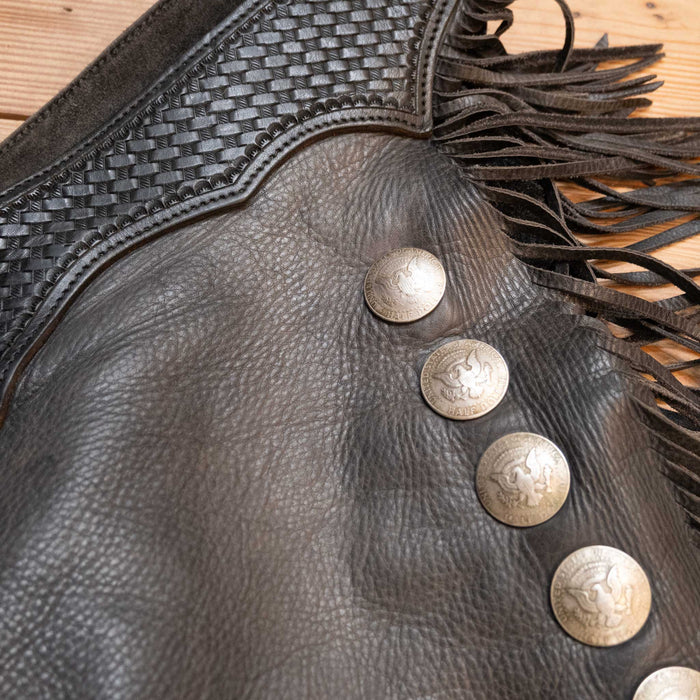 Black Chinks w/Silver Half Dollar Conchos