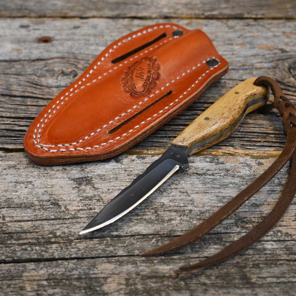 Justin Wiley Handmade Knife with Leather Sheath WK039 Knives Justin Wiley   