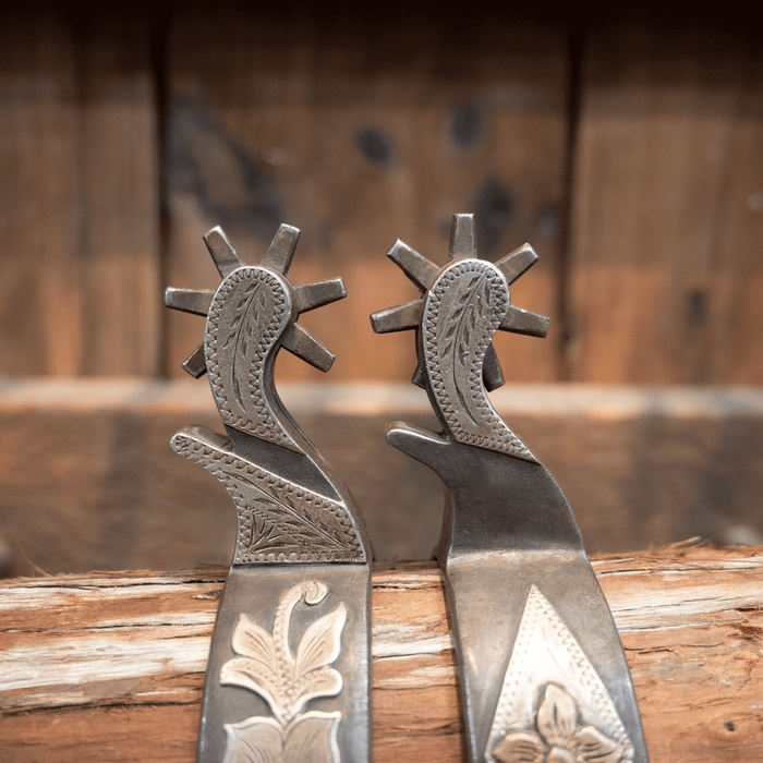 Marion Silver Mounted 7pt Spurs