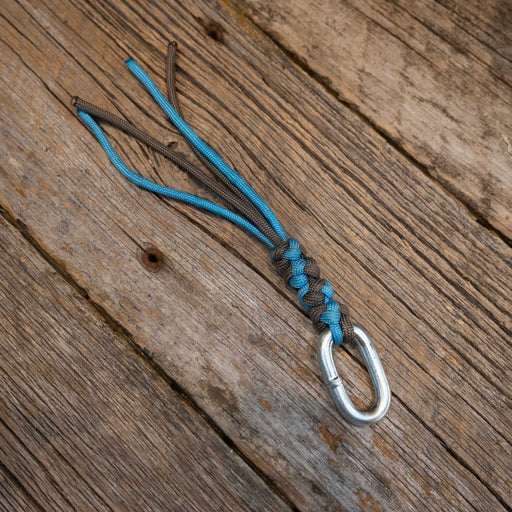 Horn Knot w/ Blue and Grey Braided Nylon Strap Tack - Conchos & Hardware misc
