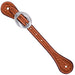 Teskey's Youth Basket Stamped Straight Spur Straps Tack - Spur Straps Teskey's Light Oil