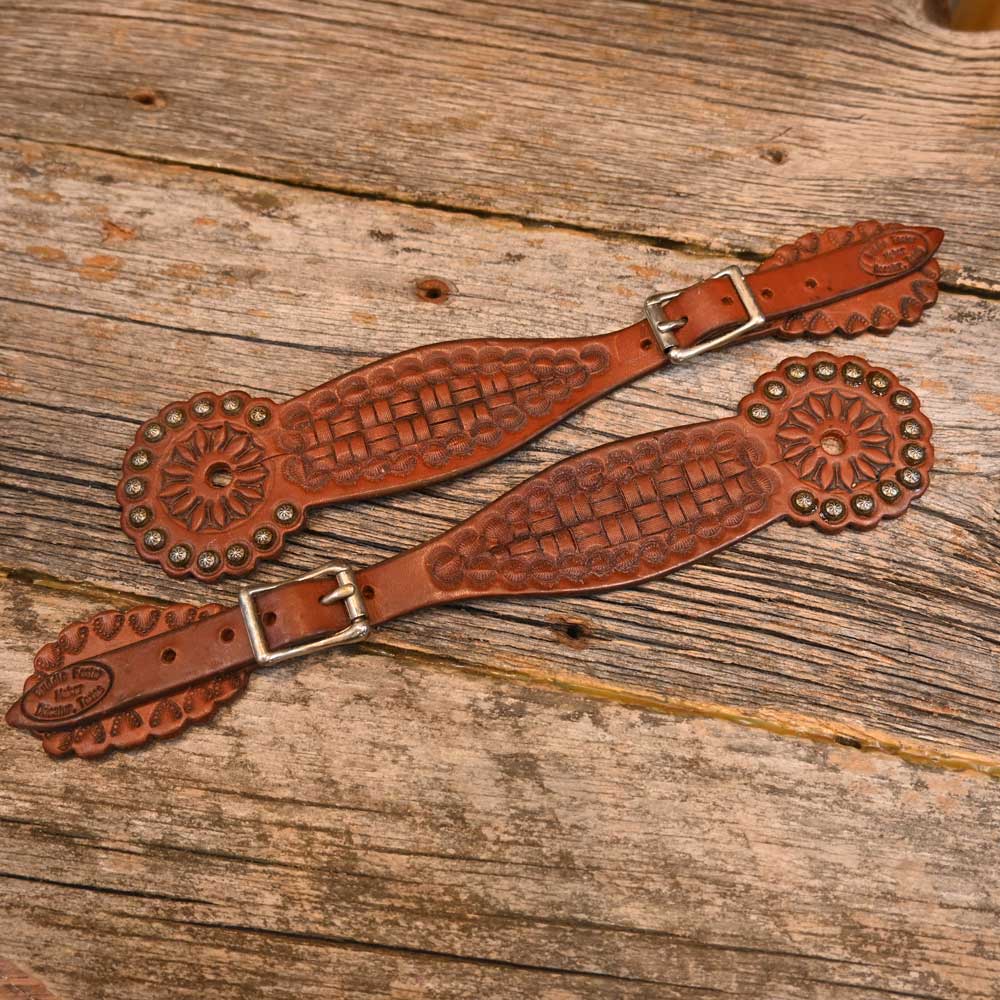 Handmade by Buddie Foster Decatur, Texas Spur Strap's  AAS010 Tack - Spur Straps Buddie Foster   