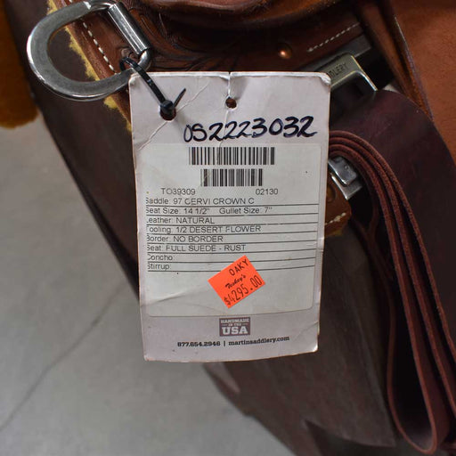 14.5" MARTIN CROWN C BARREL SADDLE Saddles - New Martin Saddlery