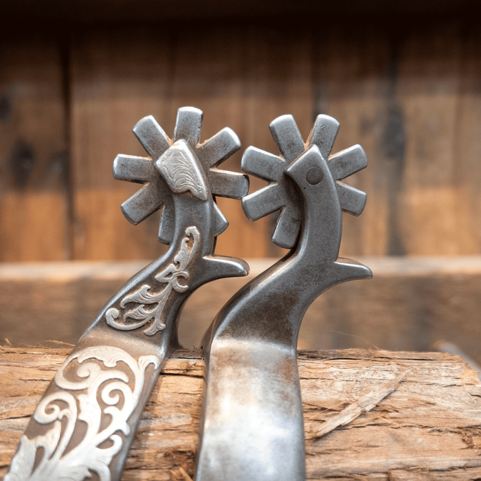 Kerry Kelley Silver Mounted 8pt Spurs