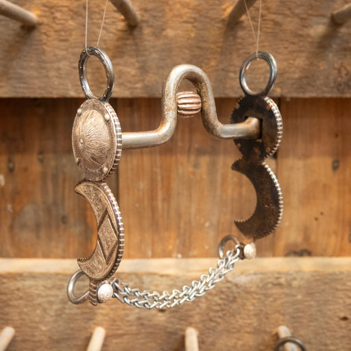E.G. Silver Mounted Solid Port w/Cricket Bit Tack - Bits E.G.