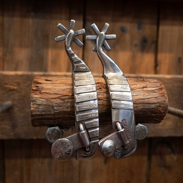 Kamphaus Silver Mounted 6pt. Spurs