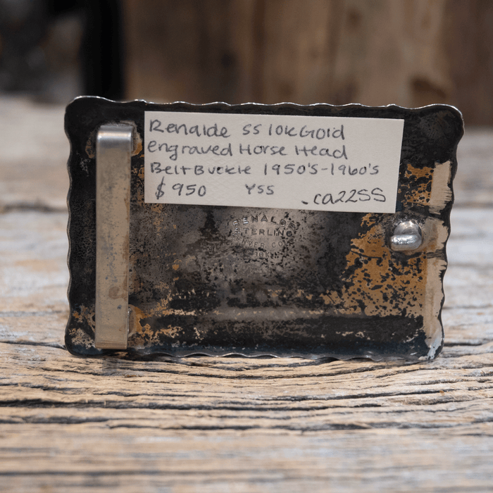 Renalde 1950's - 60's Sterling Silver Horse Head Belt Buckle