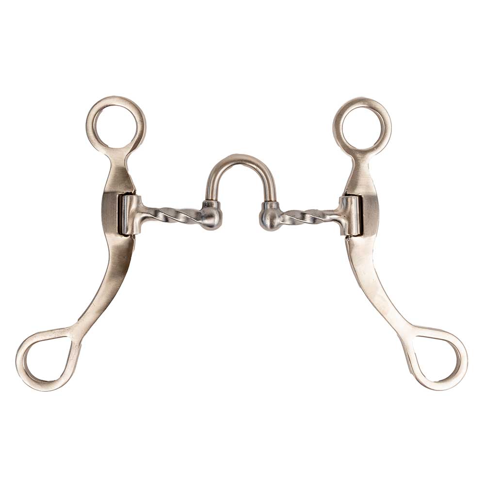 Brushed Steel Slow Twist Correctional Bit Tack - Bits, Spurs & Curbs - Bits Formay   