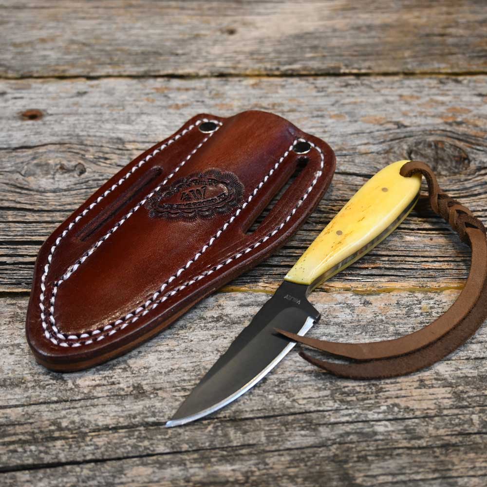 Justin Wiley Handmade Knife with Leather Sheath WK040 Knives Justin Wiley   