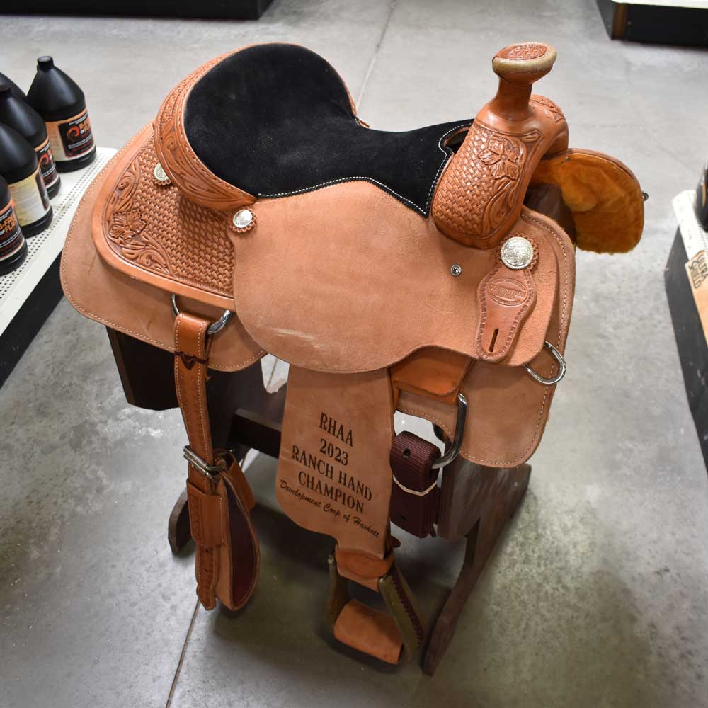 14.5" USED TESKEY'S COMPETITION SERIES ROPING SADDLE Saddles TESKEY'S SADDLERY LLC   