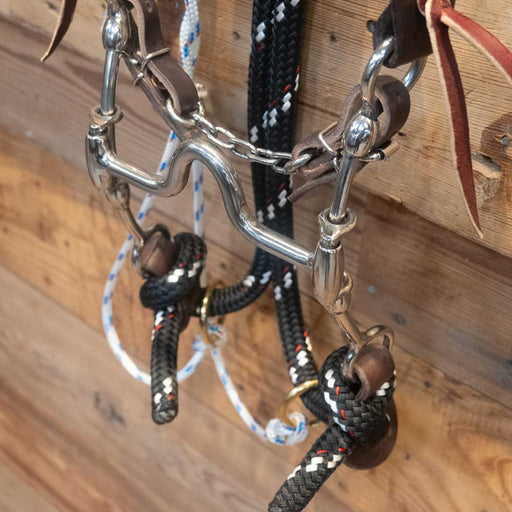 Cow Horse Supply Solid Port Gag Bridle Rig w/Martingale Tack - Training Cow Horse Supply