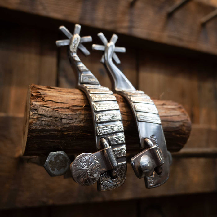 Kamphaus Silver Mounted 6pt. Spurs