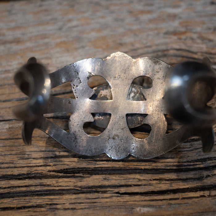 Vintage Sand Cast & Turquoise Bracelet 1860