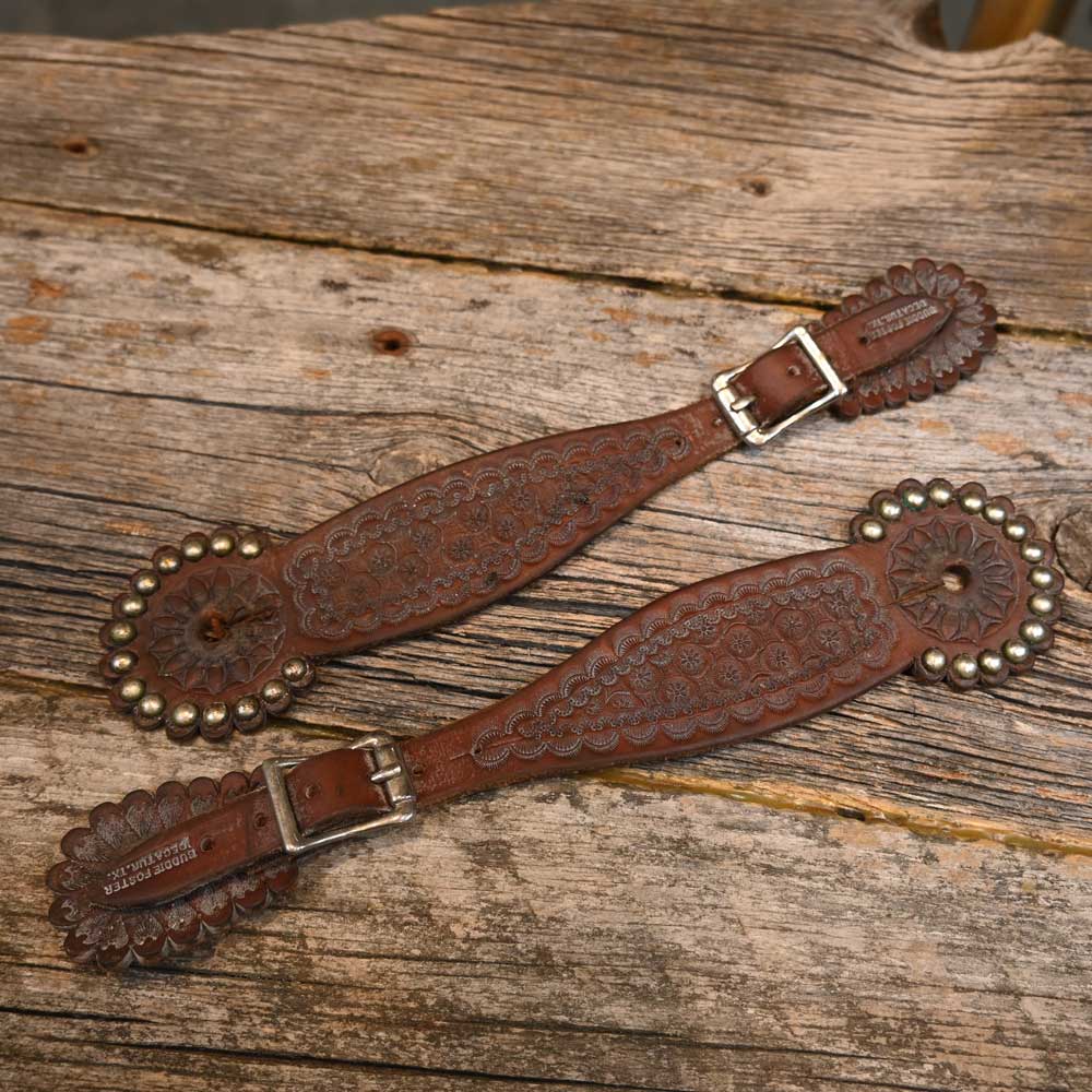 Handmade by Buddie Foster Decatur, Texas Spur Strap's  AAS011 Tack - Spur Straps Buddie Foster   