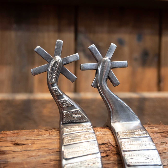 Kamphaus Silver Mounted 6pt. Spurs