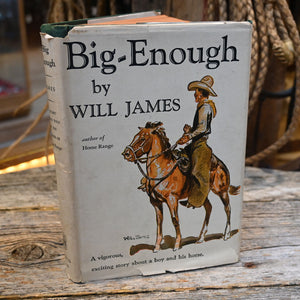 Vintage books by WILL JAMES - "Big Enough" _CA1203 Collectibles WILL JAMES