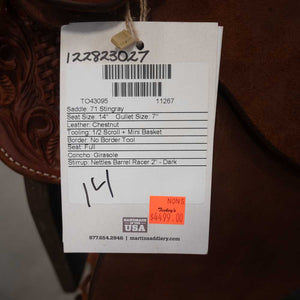14" MARTIN STINGRAY BARREL SADDLE Saddles Martin Saddlery   