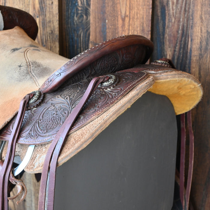 16" USED CACTUS RANCH SADDLE Saddles - Used CACTUS SADDLERY