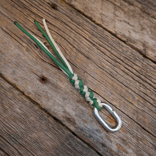 Horn Knot w/ Green & White Braided Nylon Strap Tack - Conchos & Hardware misc