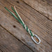 Horn Knot w/ Green & White Braided Nylon Strap Tack - Conchos & Hardware misc