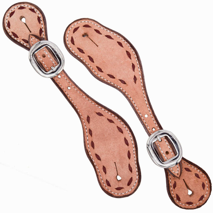 Teskey's Colored Buckstitch Ladies Spur Straps Tack - Spur Straps Teskey's