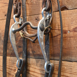 Bridle Rig - Low Port Grazing Bit with Silver engraved Shanks Bit RIG969 Tack - Rigs MISC