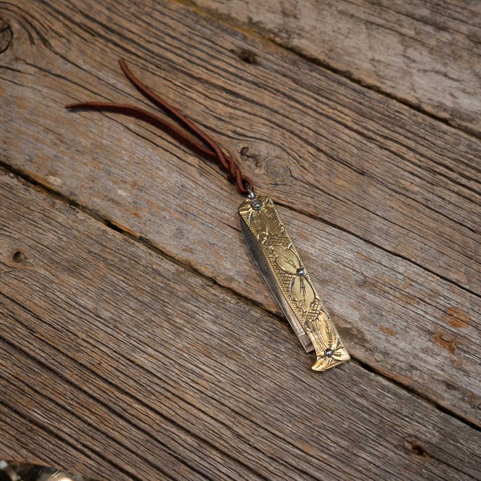 Kamphaus Brass Engraved Pocket Knife Knives Kamphaus