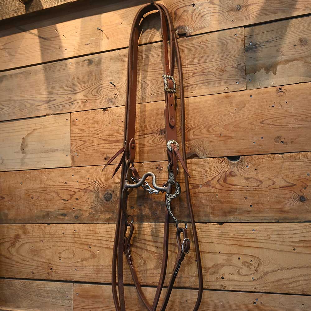 Bridle Rig - HM Wells - Silver Engraved - Sold Port Bit RIG309 Tack - Rigs HM Wells   