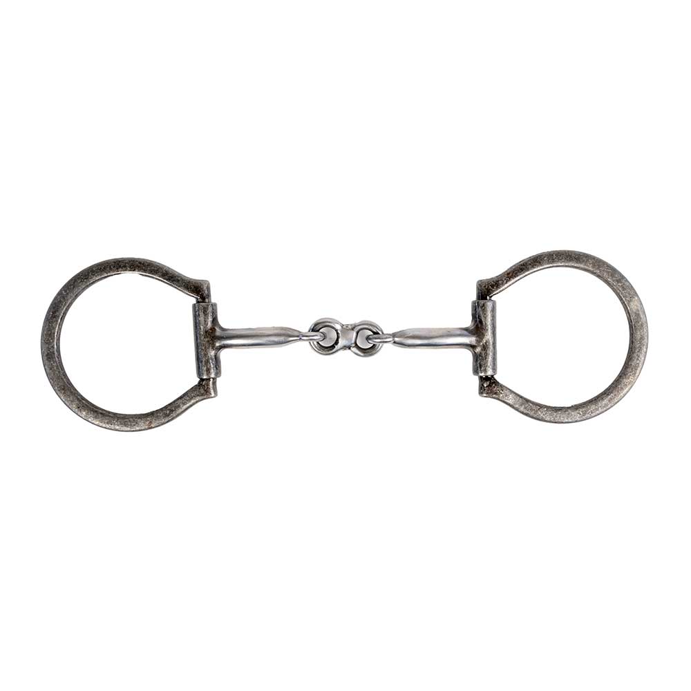 Aged Steel Dogbone Offset D Snaffle Tack - Bits, Spurs & Curbs - Bits Formay   