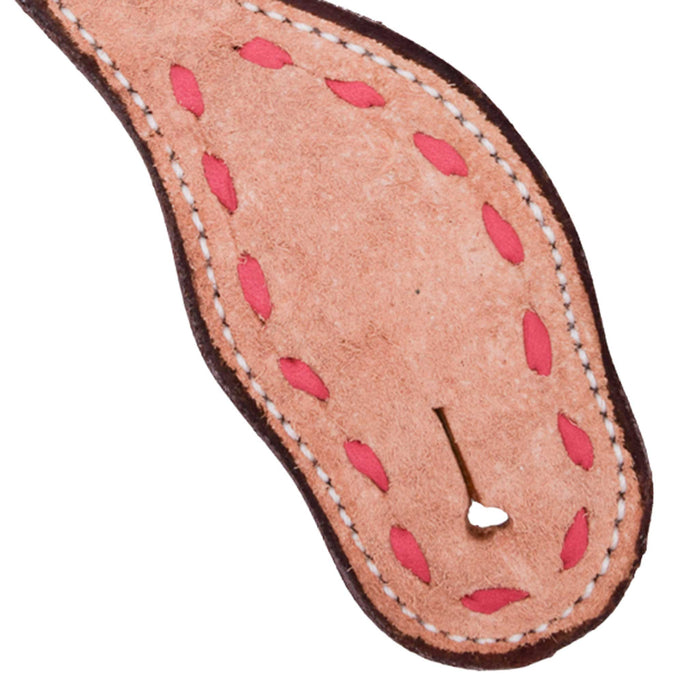 Teskey's Colored Buckstitch Ladies Spur Straps Tack - Spur Straps Teskey's Pink