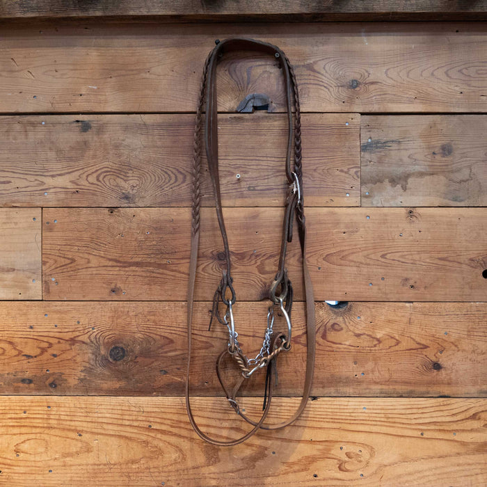 Twisted Wire Dogbone Bridle Rig w/ Split Ear Headstall