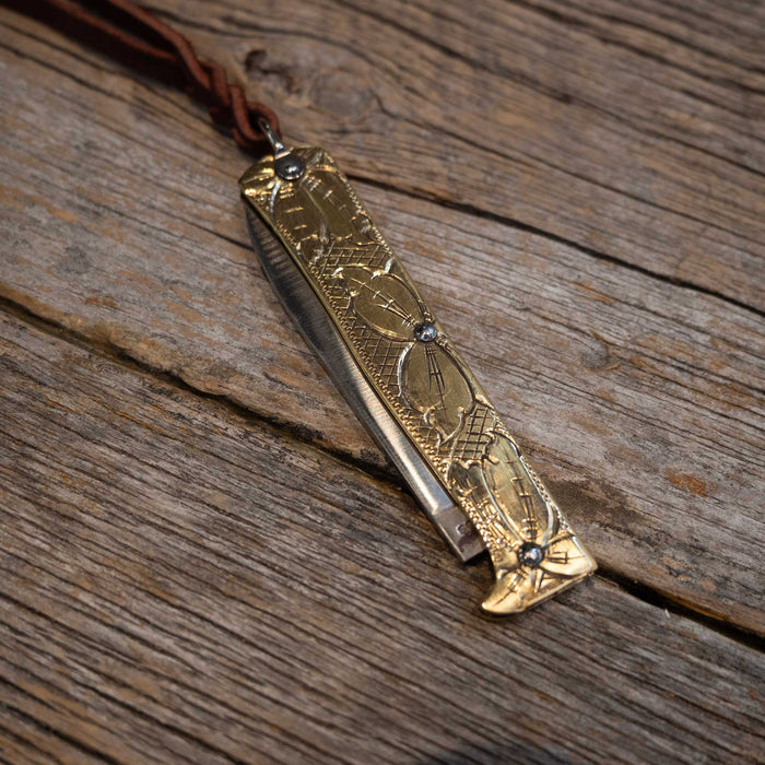 Kamphaus Brass Engraved Pocket Knife Knives Kamphaus