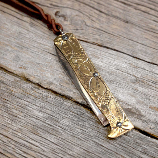 Kamphaus Brass Engraved Pocket Knife Knives Kamphaus