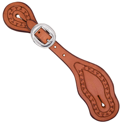 Teskey's Spur Straps w/Running W Tack - Spur Straps Teskey's Light Oil Ladies