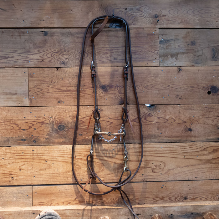 Copper Wrapped Snaffle Bit Bridle Rig