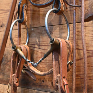 Bridle Rig - Nice Silver Studded Headstal with 2 piece Twist O-Ring Rig SBR592 Sale Barn MISC