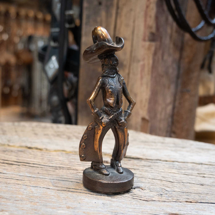 50"s Bronze Bow Legged Outlaw Cowboy Statue