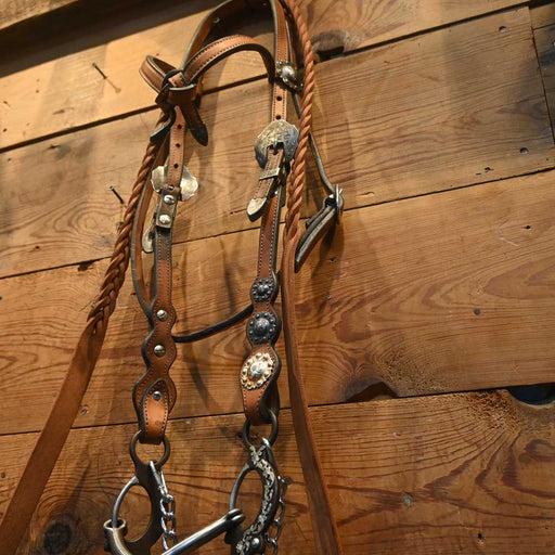 Smooth Gag Bit with Cowperson Tack Headstall Barrel Rig Tack - Rigs Cowperson Tack