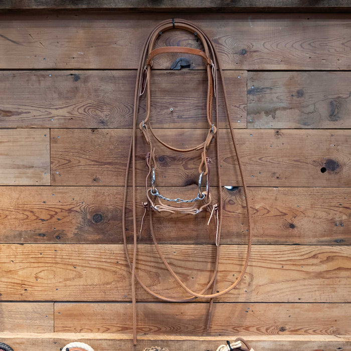 Cow Horse Supply O-Ring Twisted Snaffle Bridle Rig