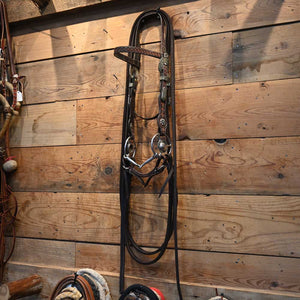 Bridle Rig - "Fancy" Joey Jensen Headstall on a Ricky Trammell Silver Mounted Snaffle  - RIG478 Tack - Rigs Ricky Trammell   