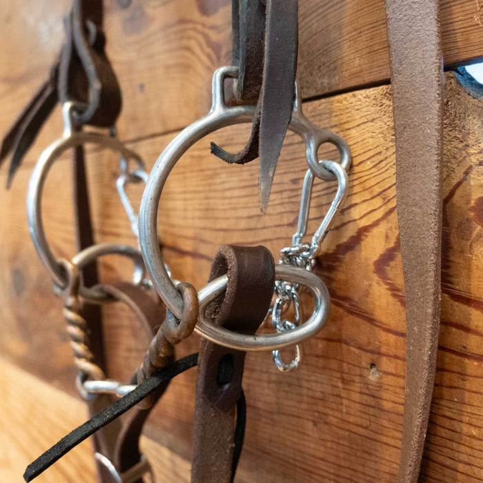 Twisted Wire Dogbone Bridle Rig w/ Split Ear Headstall