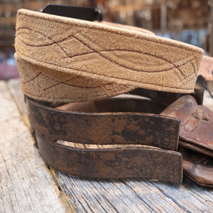 Western 32" Tan with Magenta Stitching Gunslinger Belt MEN - Accessories - Belts & Suspenders Teskey's