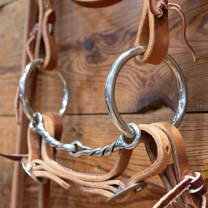 Cow Horse Supply O-Ring Twisted Snaffle Bridle Rig