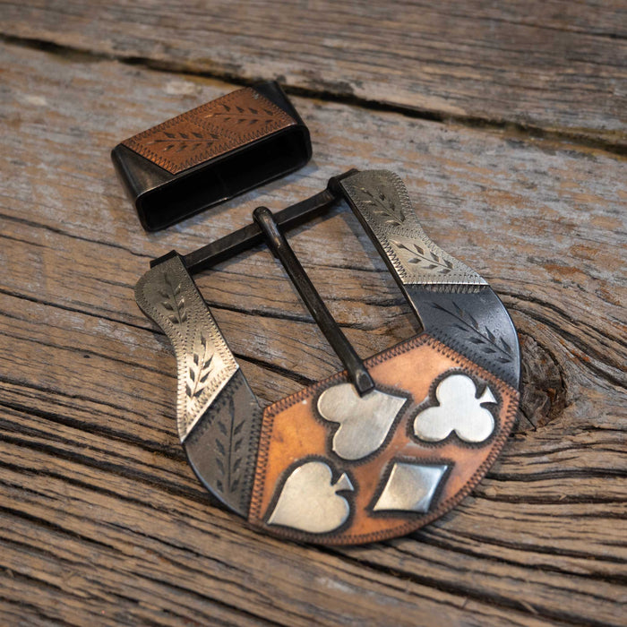 DEAN Silver & Copper Mounted 2 Piece Buckle