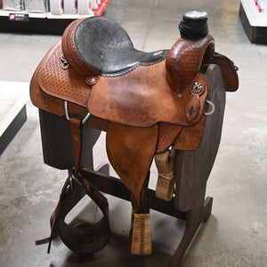 14.5" USED DOUBLE J ROPING SADDLE