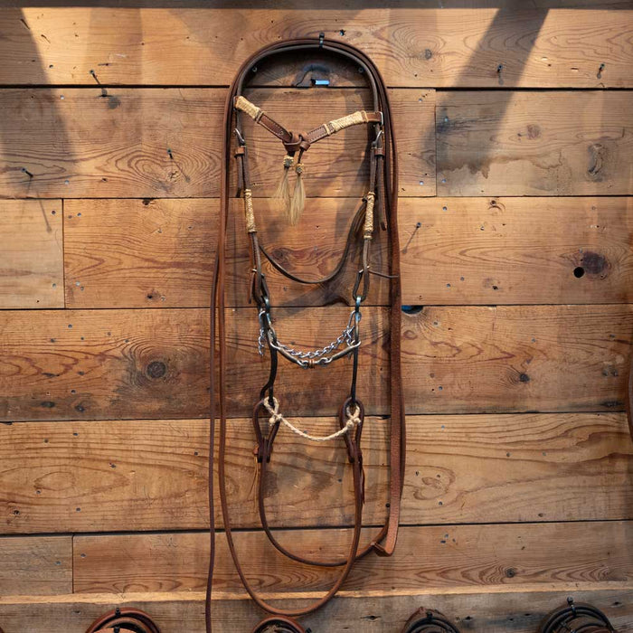Dog Bone w/ Copper Rings Bridle Rig Tack - Rigs MISC