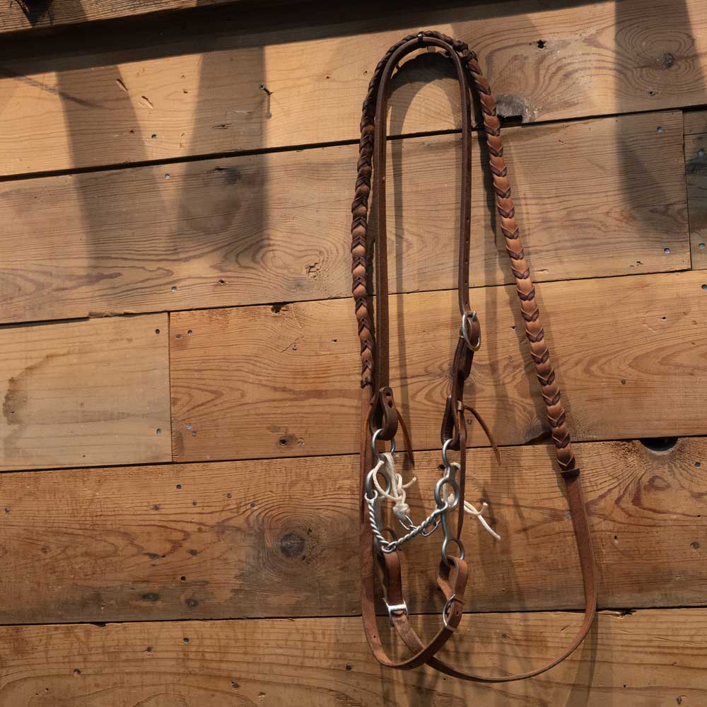 Bridle Rig - Barrel Bit with Circle Gag Twisted Wire Bit RIG070 Tack - Rigs Classic Equine   