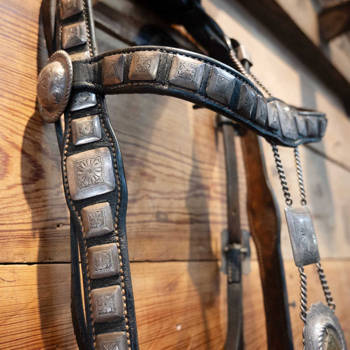 Stunning Vintage Parade Bridle Sterling Silver "Star Steel Silver" Bit Tack - Rigs MISC