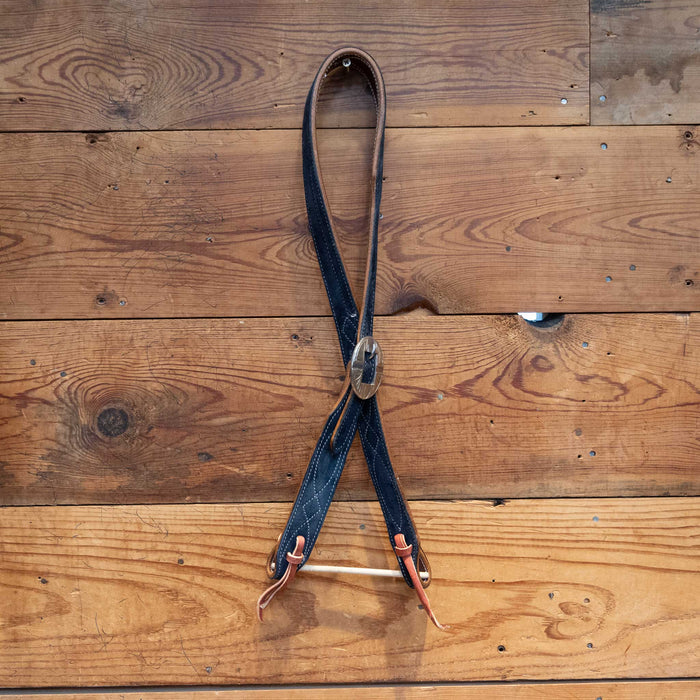 Navy Blue 3/4" Split Ear Headstall
